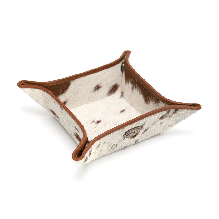 The MOON Tray  - Taschenleerer N1634.F1199 weiss/tan &ndash; Kuhfell &ndash; Bild 1